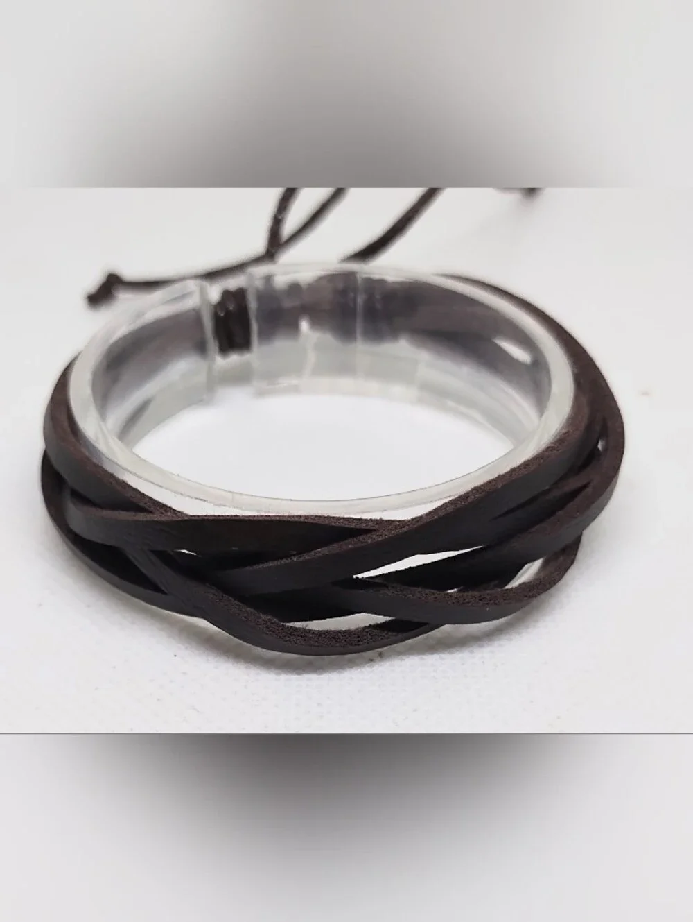 Men's Bracelet Leather Layered Brown Jewelry New G20